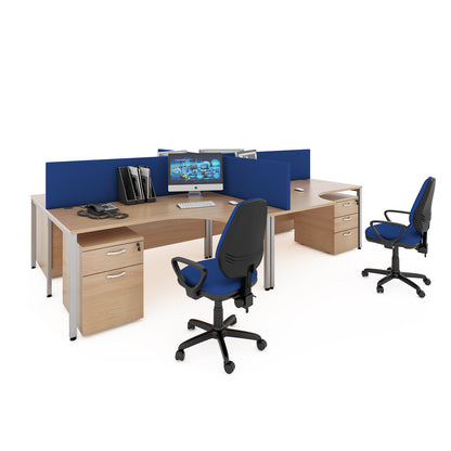 Maestro 25 bench right hand wave desk