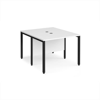 Maestro 25 bench back to back straight desks 1200mm - MB1012BKWH