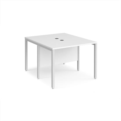 Maestro 25 bench back to back straight desks 1200mm - MB1012BWHWH