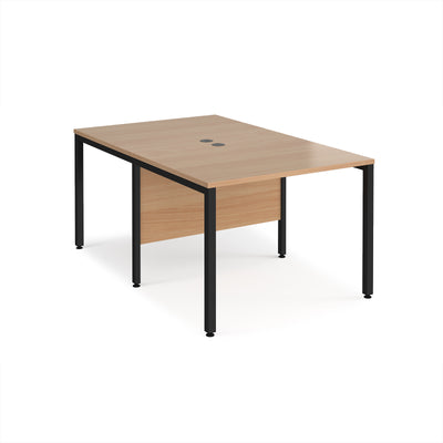 Maestro 25 bench back to back straight desks 1600mm - MB1016BKB