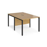 Maestro 25 bench back to back straight desks 1600mm - Oak