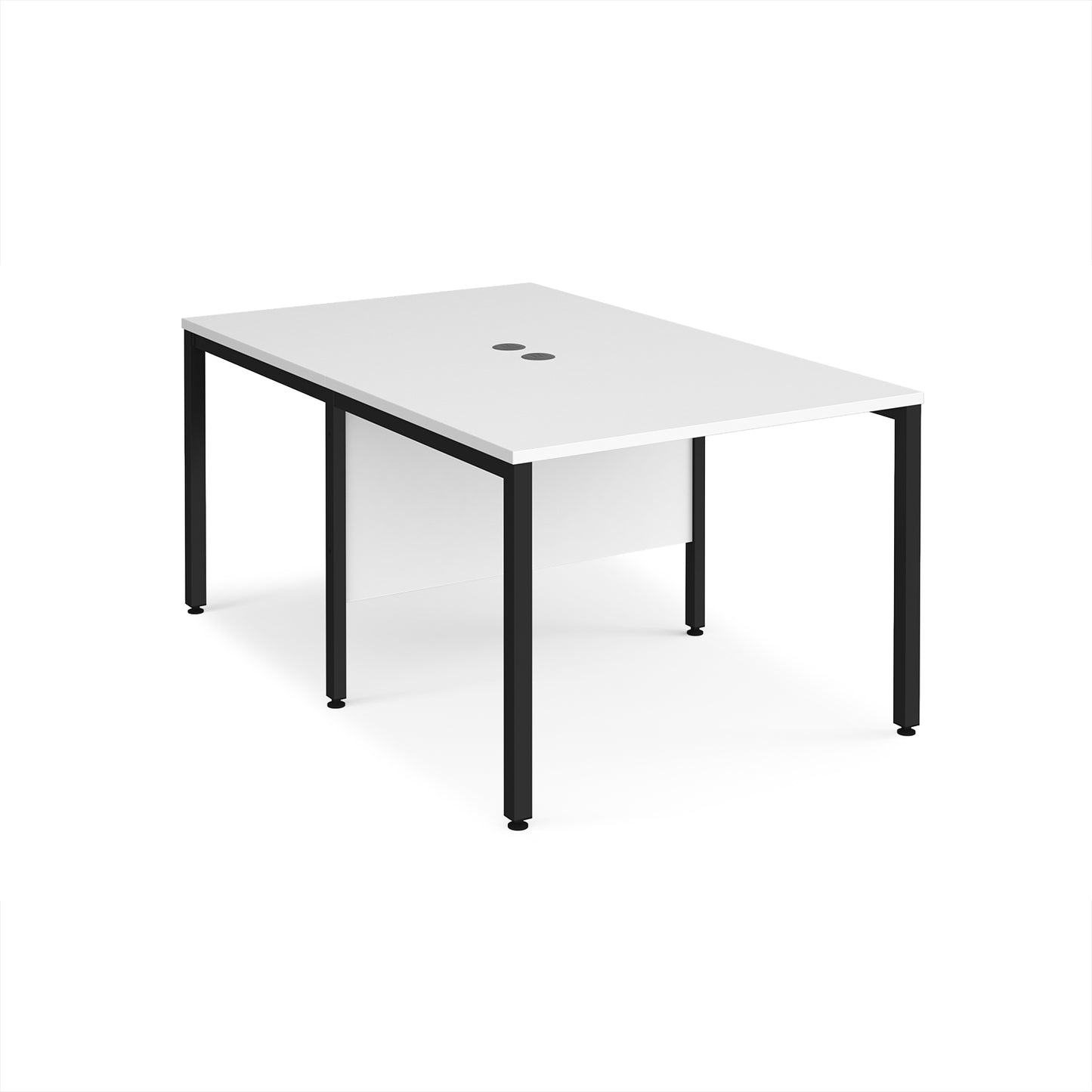 Maestro 25 bench back to back straight desks 1600mm - MB1016BKWH