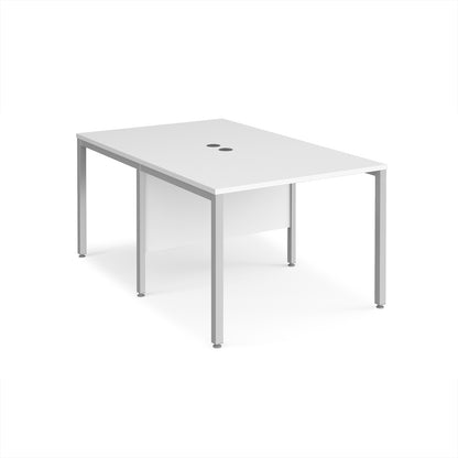 Maestro 25 bench back to back straight desks 1600mm - MB1016BSWH