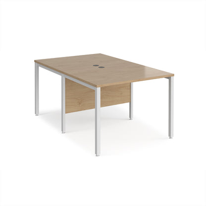 Maestro 25 bench back to back straight desks 1600mm - MB1016BWHKO
