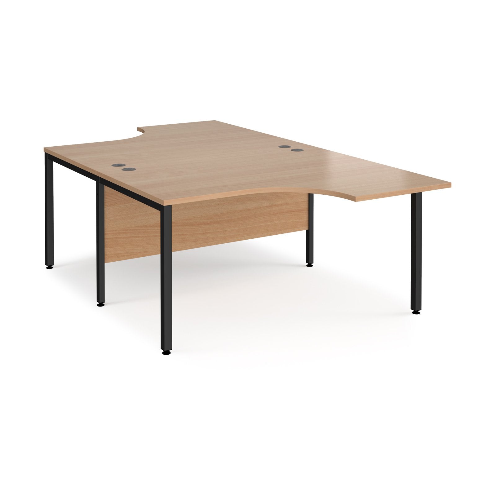 Maestro 25 bench back to back ergonomic desks - White