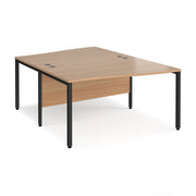 Maestro 25 bench back to back wave desks - Walnut