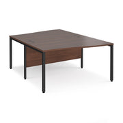Maestro 25 bench back to back wave desks - Walnut