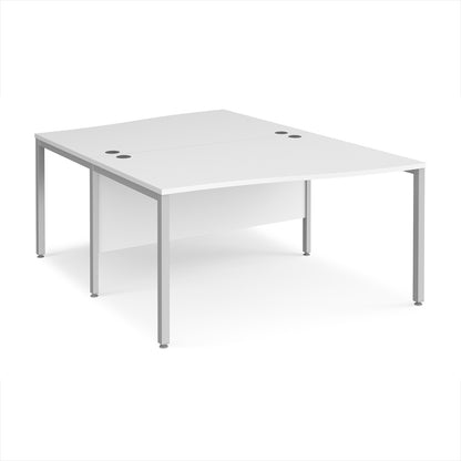 Maestro 25 bench back to back wave desks - MB14WBSWH