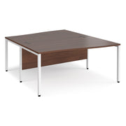 Maestro 25 bench back to back wave desks - Walnut