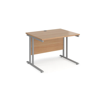 Maestro 25 cantilever 800mm deep desk - Walnut