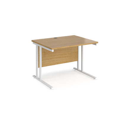 Maestro 25 cantilever 800mm deep desk - White