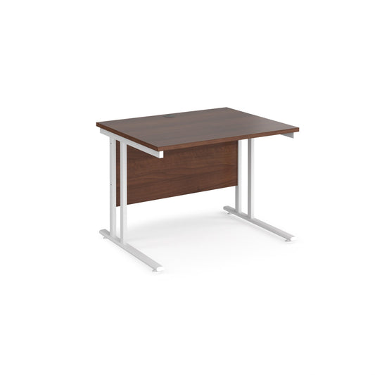 Maestro 25 cantilever 800mm deep desk - Walnut