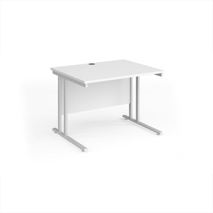 Maestro 25 cantilever 800mm deep desk - MC10WHWH