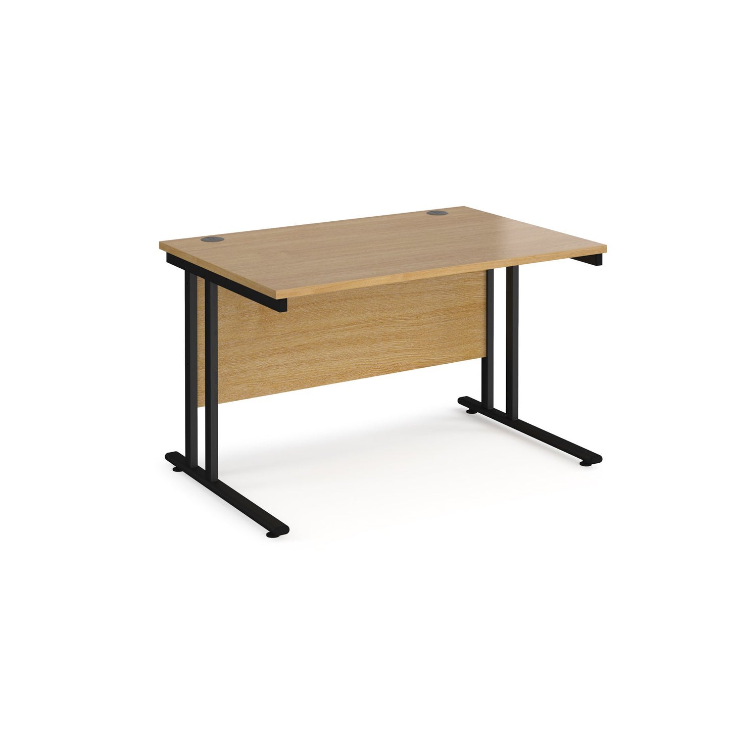 Maestro 25 cantilever 800mm deep desk - Grey Oak