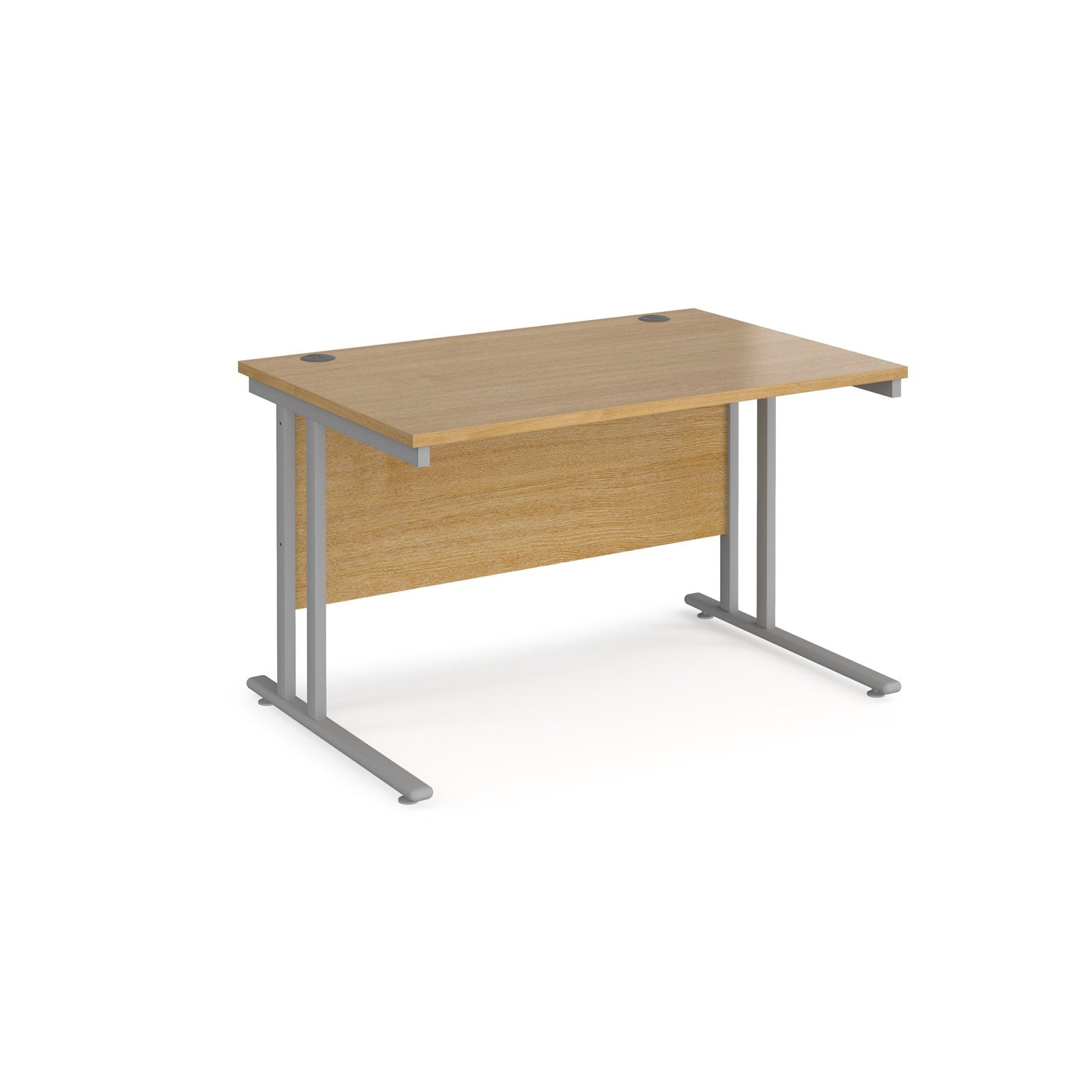 Maestro 25 Grey Oak Office Desk – 800mm Deep Cantilever Workstation – Multiple Sizes Available