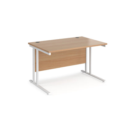 Maestro 25 cantilever 800mm deep desk - Grey Oak