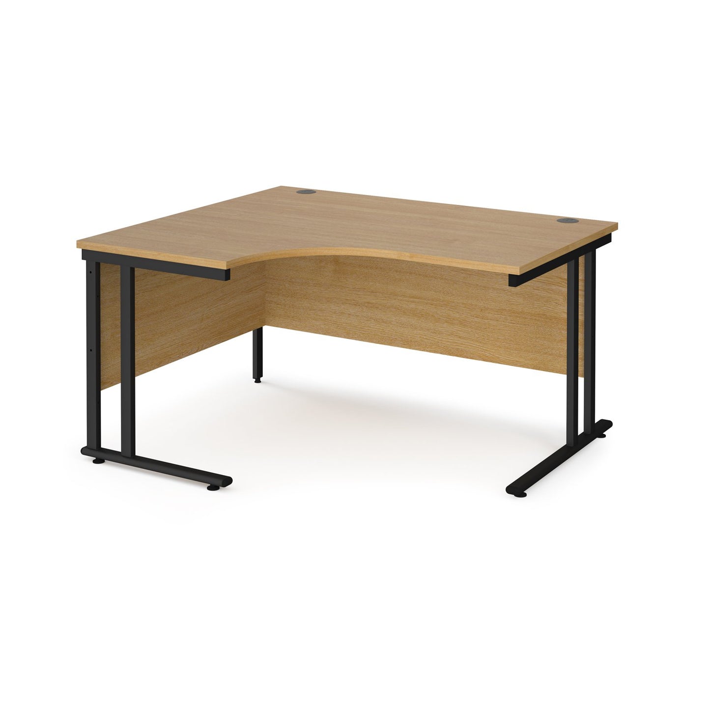 Maestro 25 cantilever left hand ergonomic desk - Oak