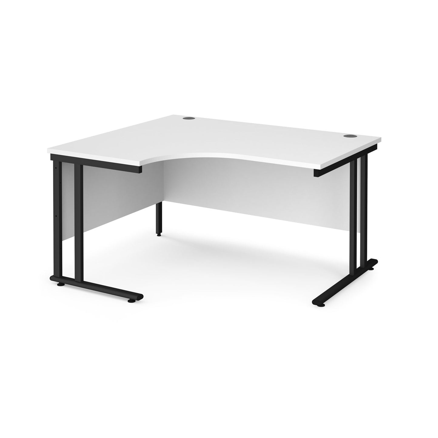 Maestro 25 cantilever left hand ergonomic desk - White