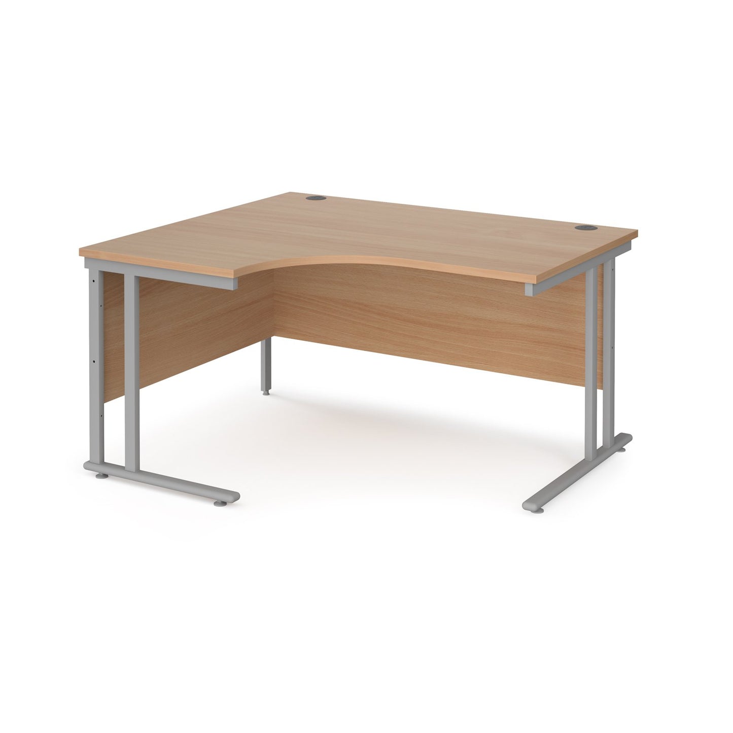 Maestro 25 cantilever left hand ergonomic desk - Oak