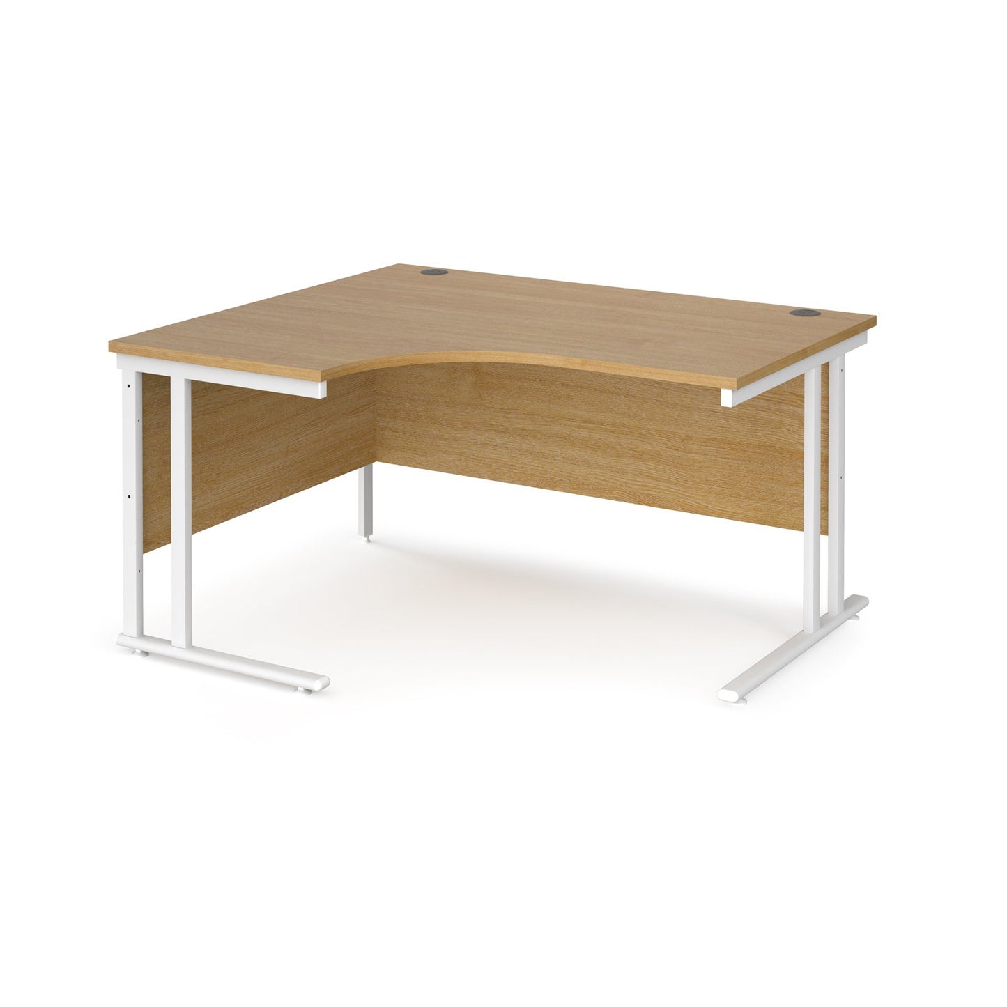 Maestro 25 cantilever left hand ergonomic desk - Oak