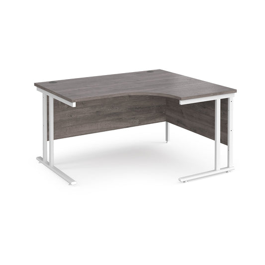 Maestro 25 cantilever right hand ergonomic desk - Grey Oak