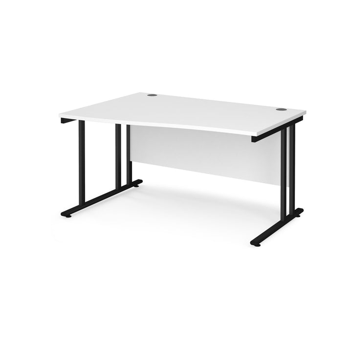 Maestro 25 Left Hand Wave Office Desk – Cantilever Workstation Desk – Available in Multiple Sizes & Colours