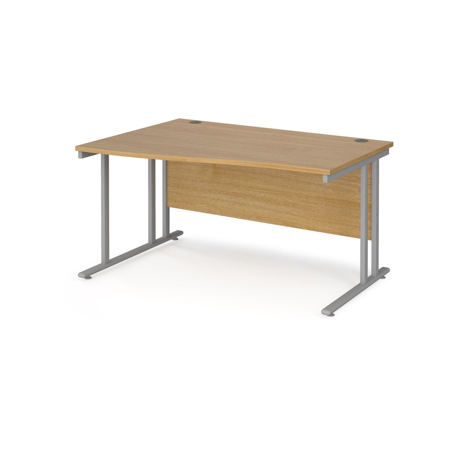 Maestro 25 cantilever left hand wave desk - White