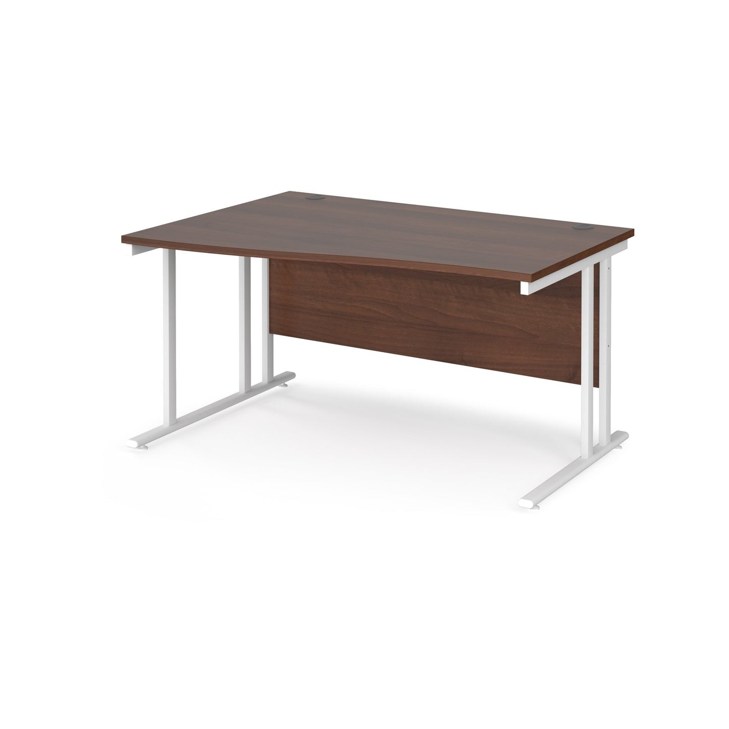 Maestro 25 cantilever left hand wave desk - White