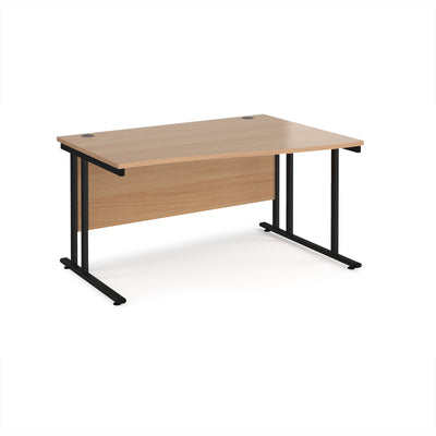 Maestro 25 cantilever right hand wave desk - MC14WRKB