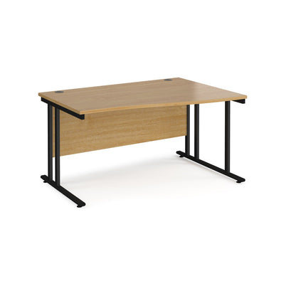 Maestro 25 cantilever right hand wave desk - Walnut