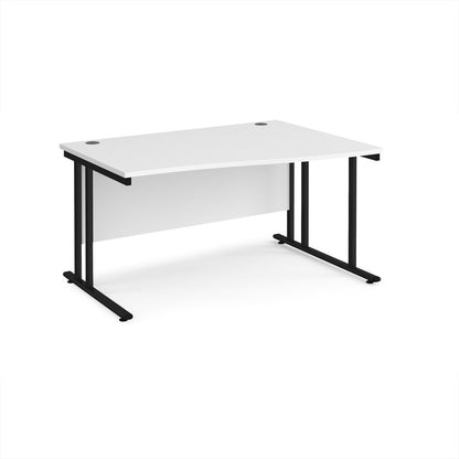 Maestro 25 cantilever right hand wave desk - MC14WRKWH