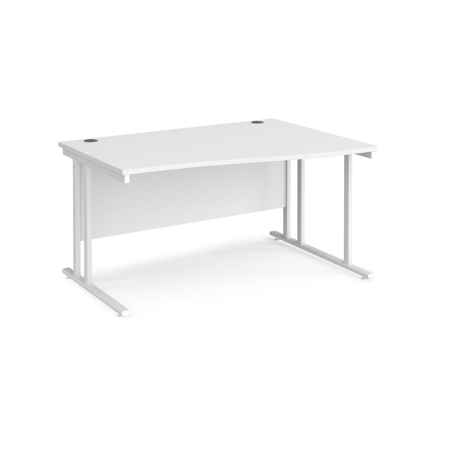 Maestro 25 cantilever right hand wave desk - Grey Oak