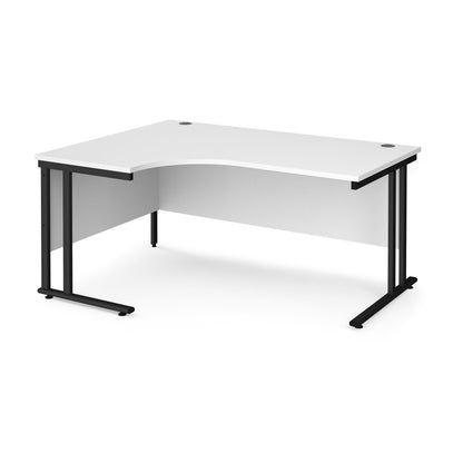 Maestro 25 cantilever left hand ergonomic desk - White