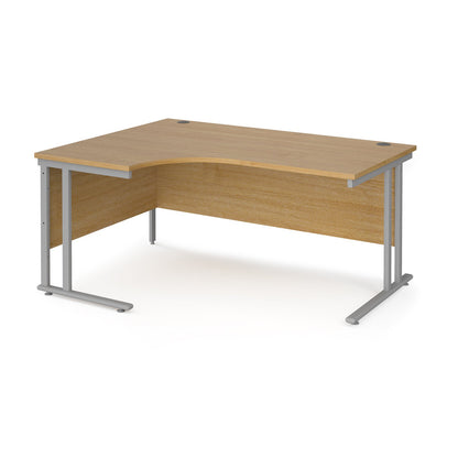 Maestro 25 cantilever left hand ergonomic desk - Oak