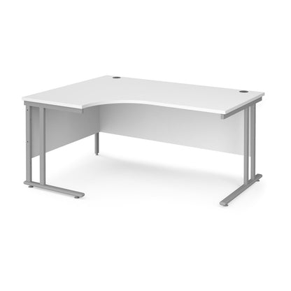 Maestro 25 cantilever left hand ergonomic desk - White