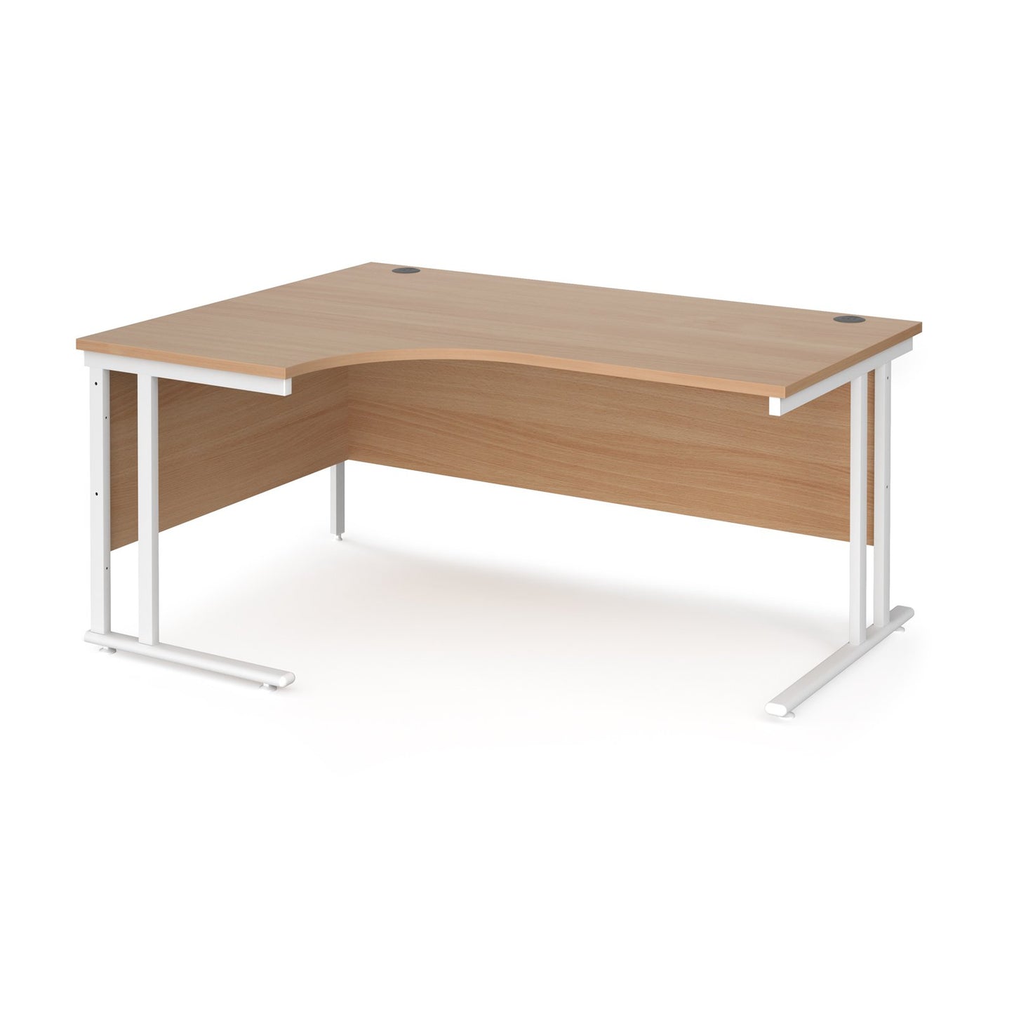 Maestro 25 cantilever left hand ergonomic desk - Oak