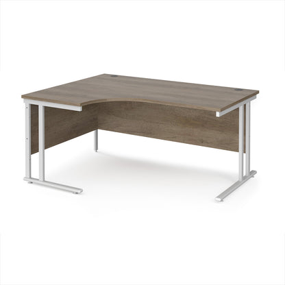 Maestro 25 cantilever left hand ergonomic desk - MC16ELWHNO