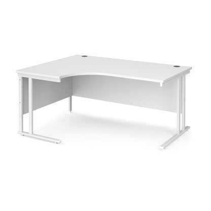 Maestro 25 cantilever left hand ergonomic desk - White