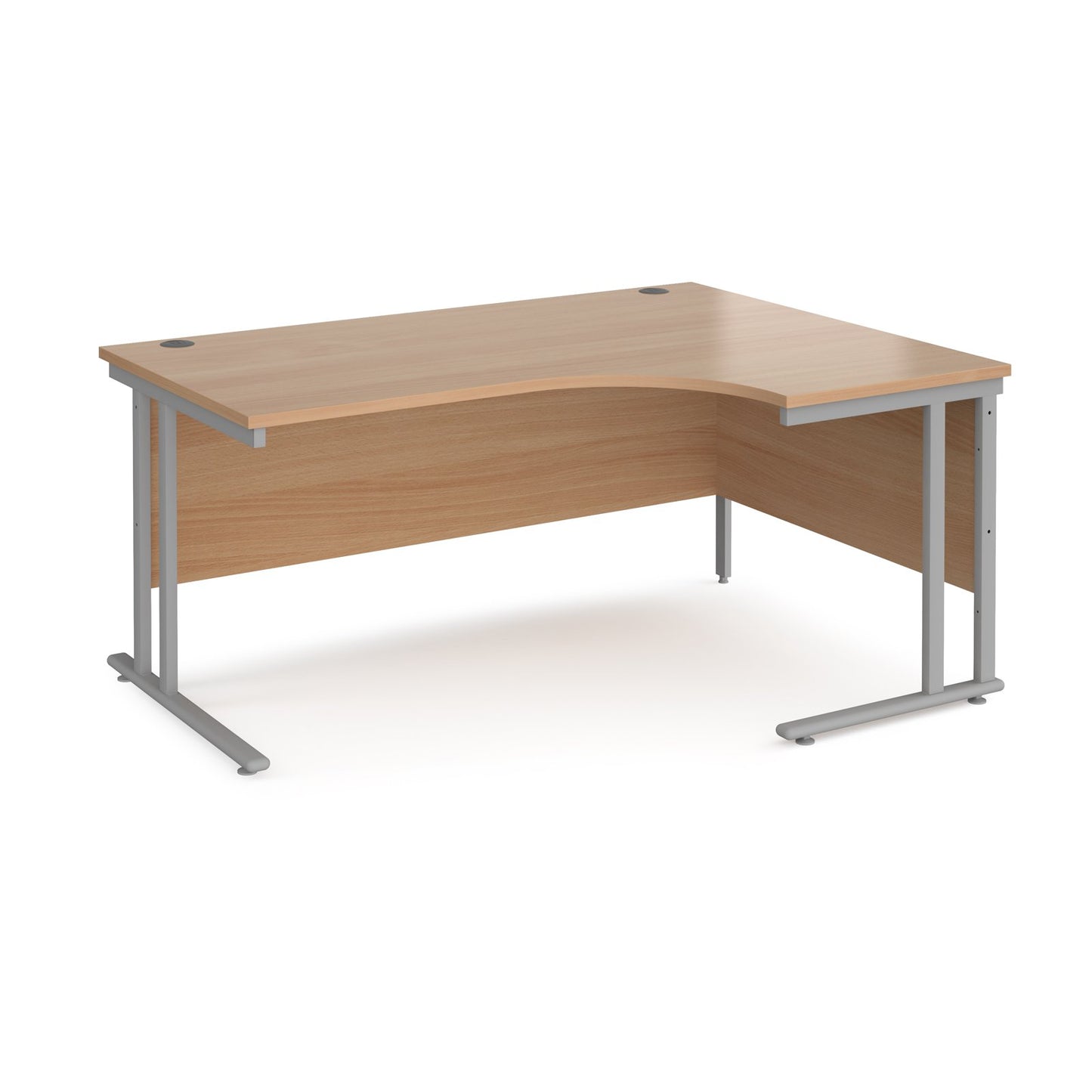 Maestro 25 cantilever right hand ergonomic desk - Walnut