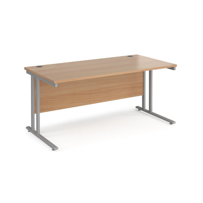 Maestro 25 cantilever 800mm deep desk - Oak