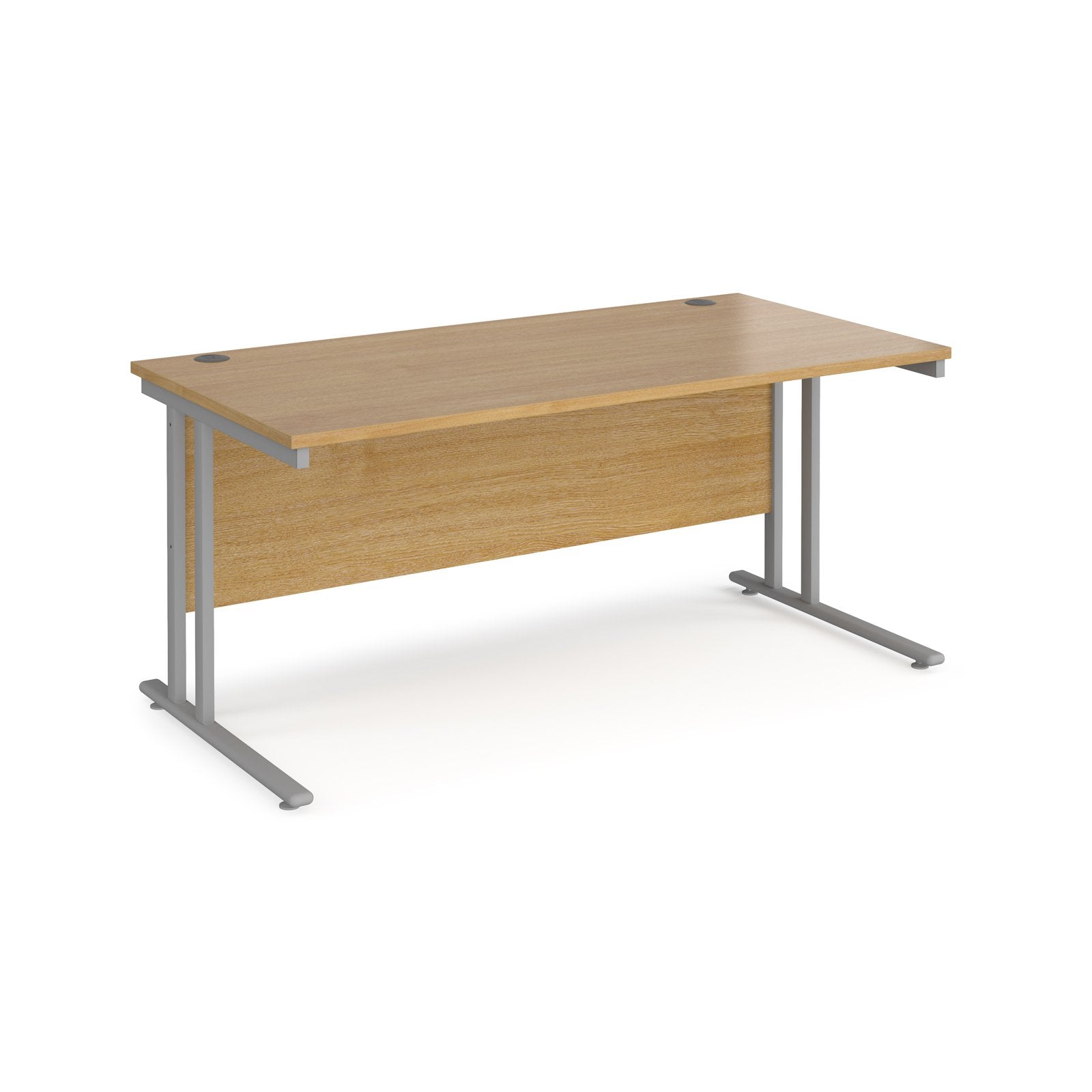 Maestro 25 Grey Oak Office Desk – 800mm Deep Cantilever Workstation – Multiple Sizes Available
