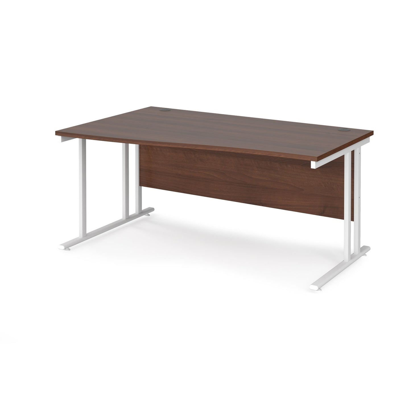 Maestro 25 cantilever left hand wave desk - White