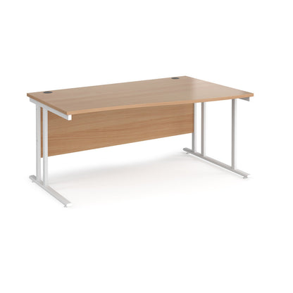 Maestro 25 cantilever right hand wave desk - Grey Oak