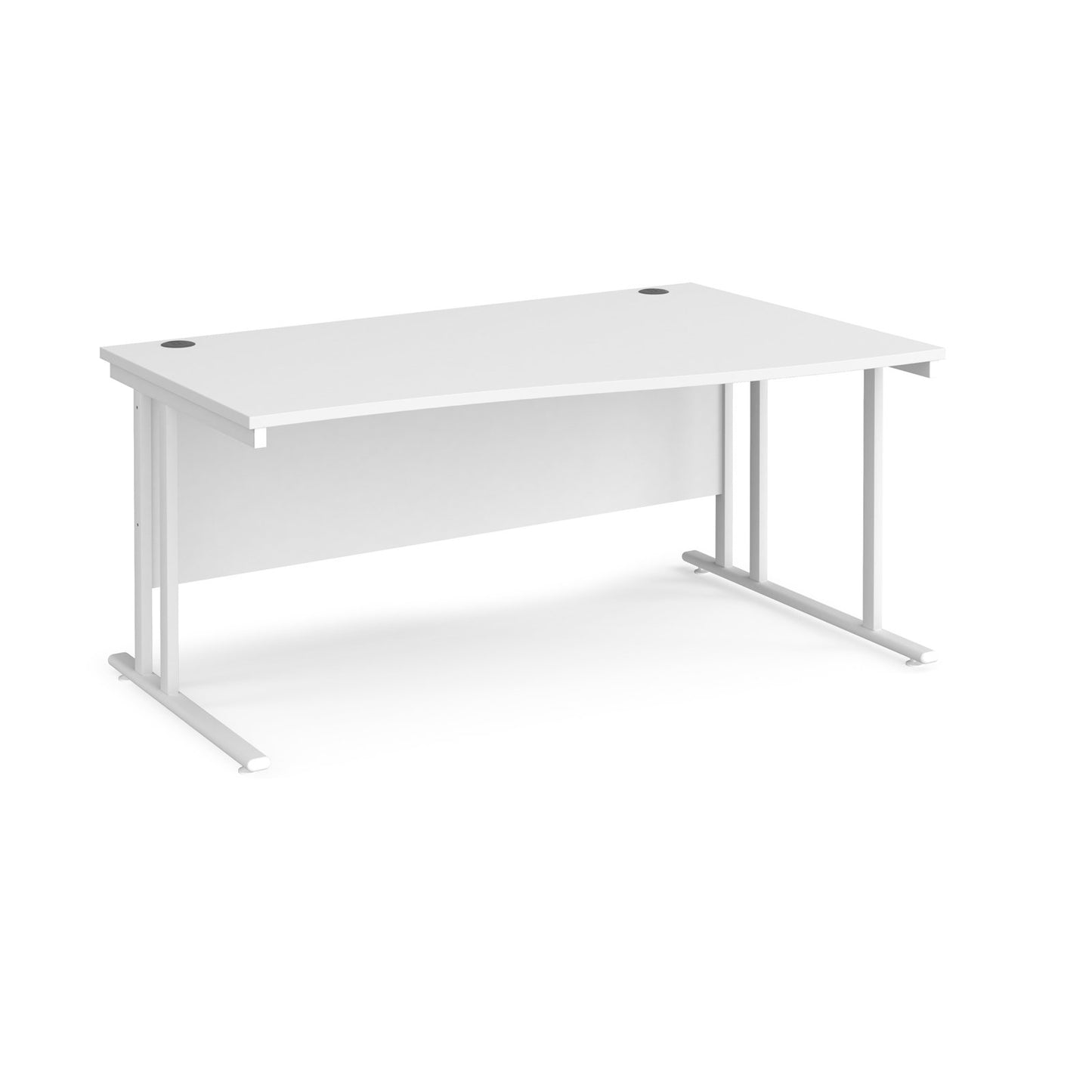 Maestro 25 cantilever right hand wave desk - Grey Oak