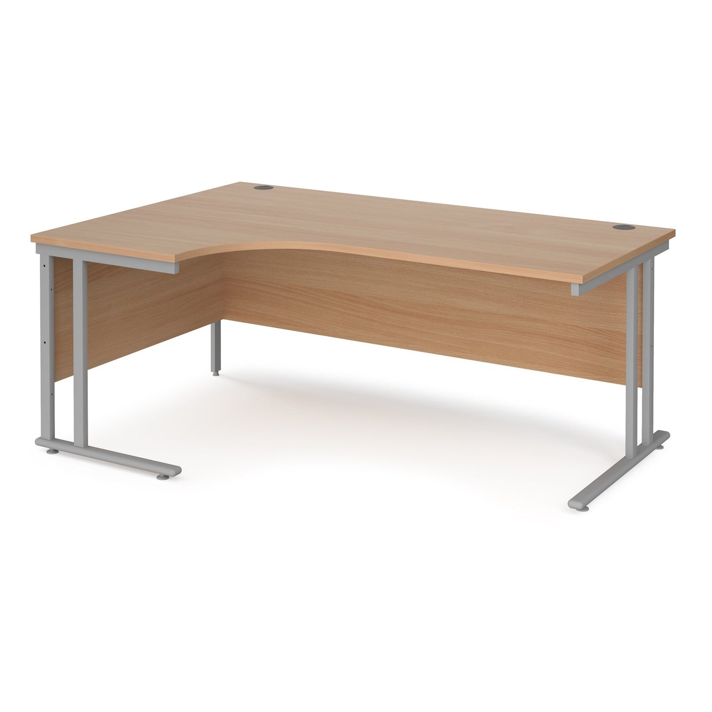 Maestro 25 cantilever left hand ergonomic desk - Oak