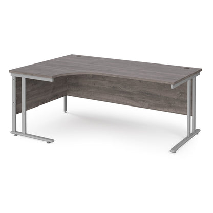 Maestro 25 cantilever left hand ergonomic desk - Oak