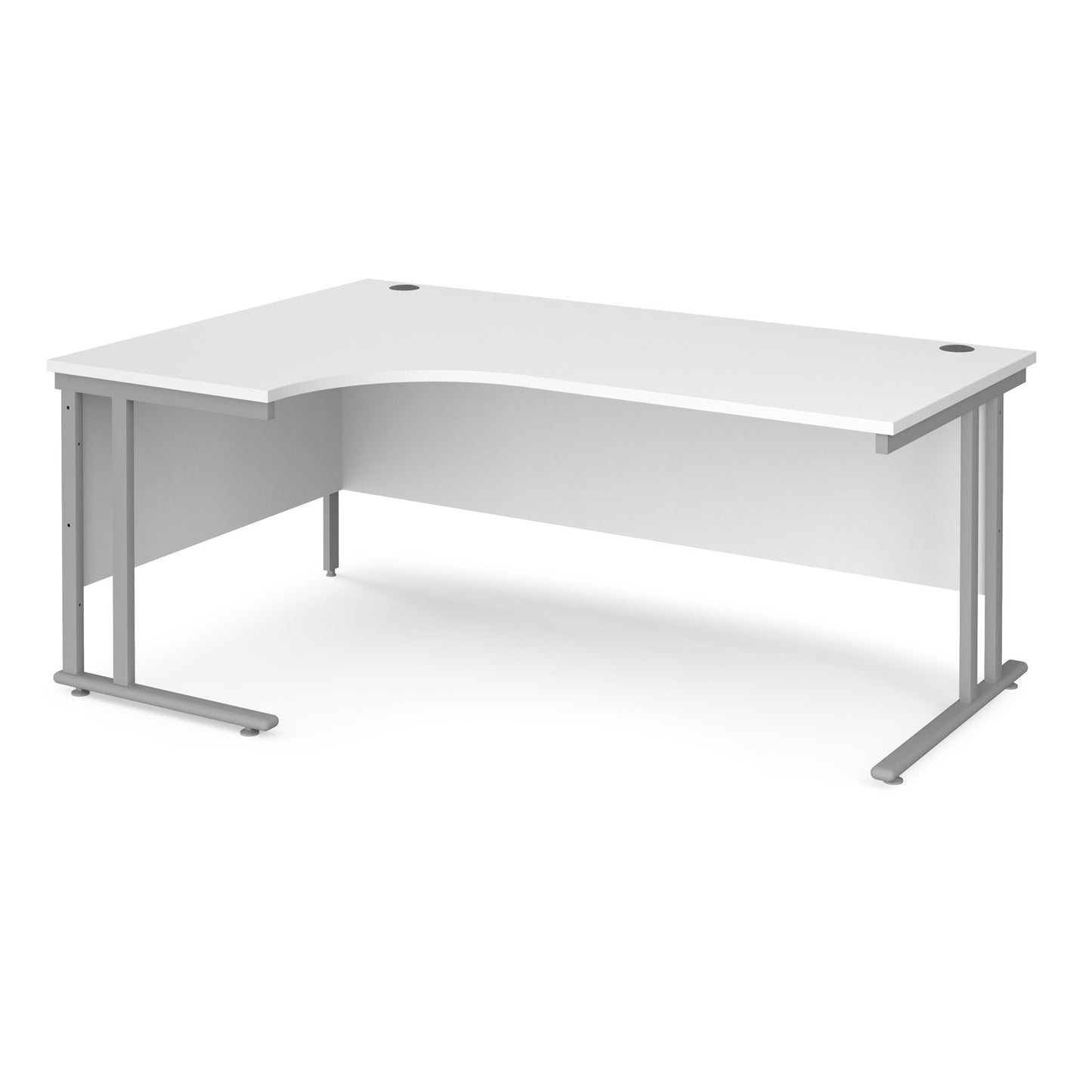 Maestro 25 cantilever left hand ergonomic desk - White