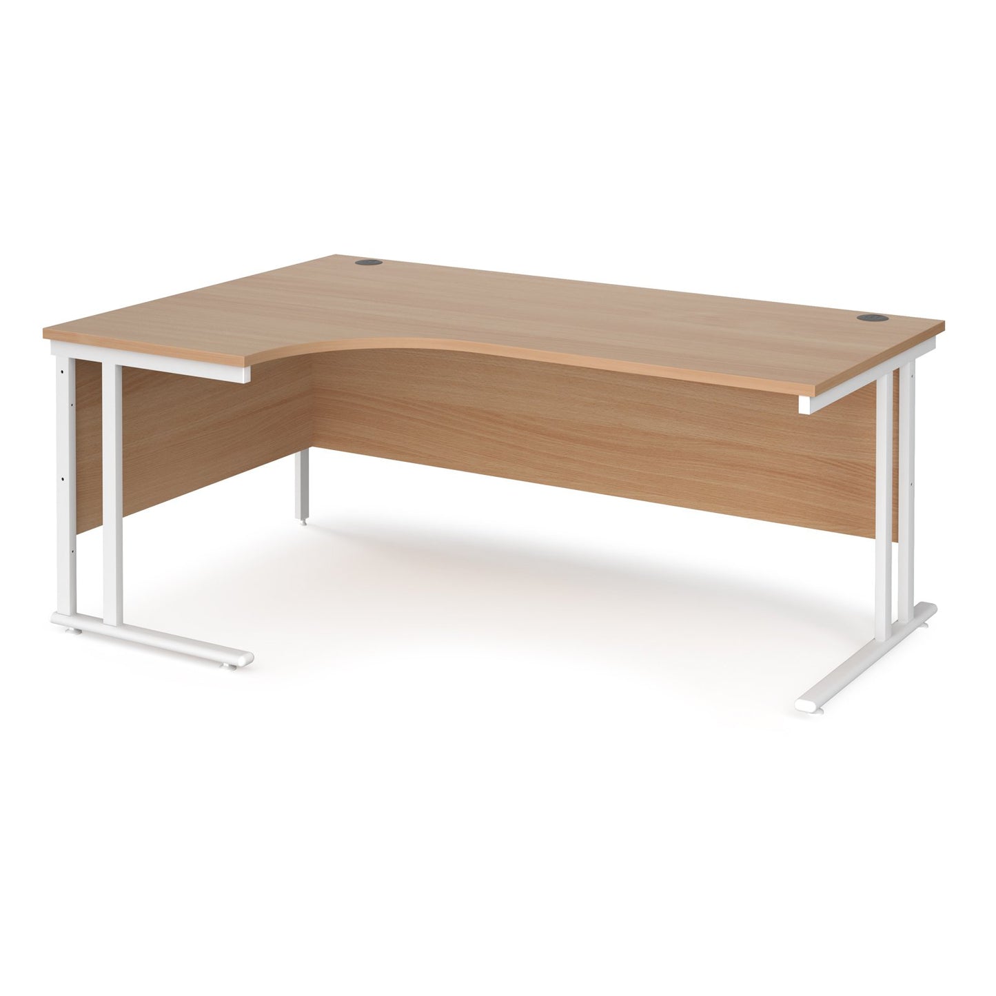 Maestro 25 cantilever left hand ergonomic desk - Oak