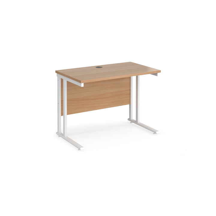 Rectangular Office Desk – 600mm Deep with Silver Cantilever Frame