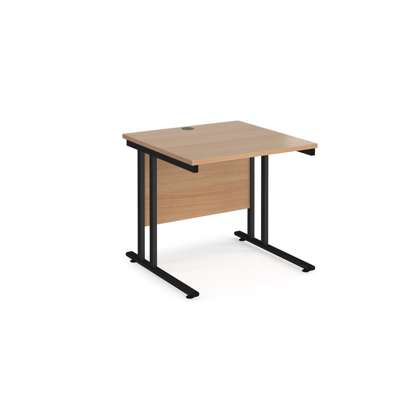 Maestro 25 cantilever 800mm deep desk - Grey Oak